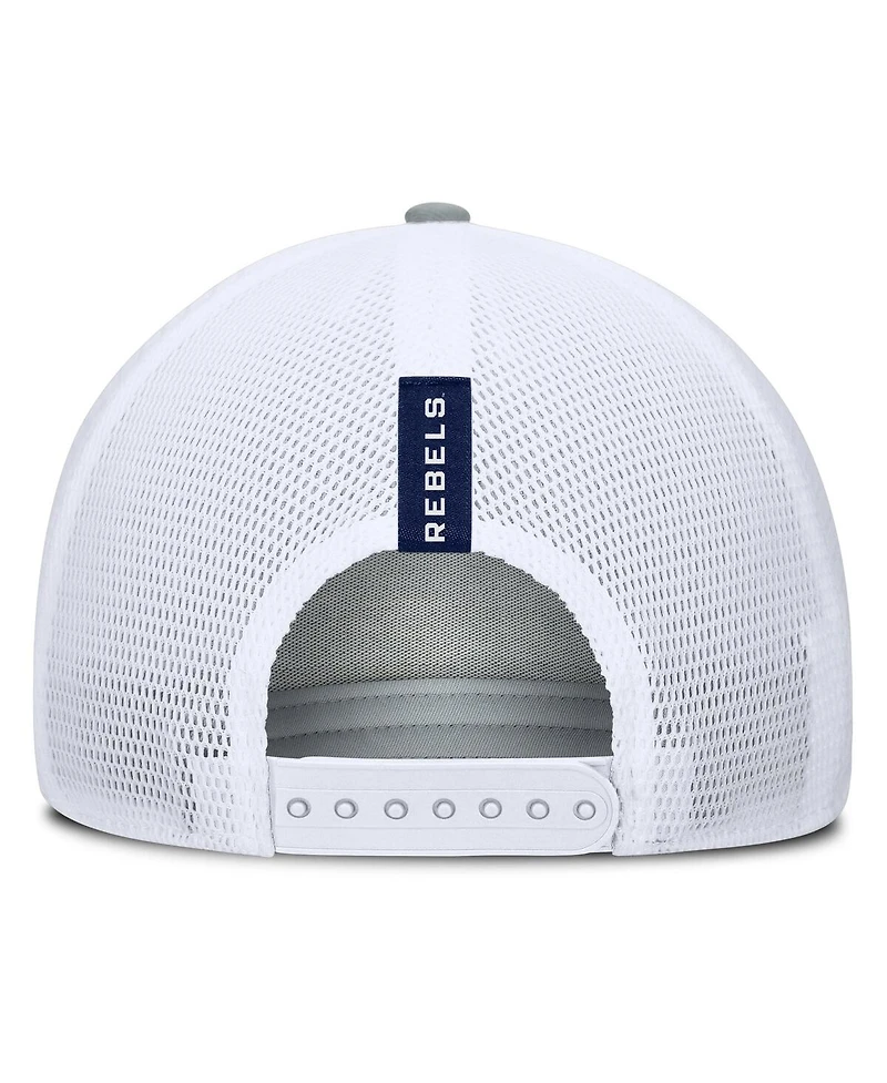Fanatics Men's Heather Gray/Navy Ole Miss Rebels Profile Trucker Adjustable Hat