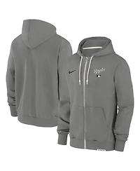 Nike Men's Charcoal Kansas City Royals Authentic Collection Travel Performance Full-Zip Hoodie
