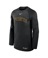 Nike Men's Black Pittsburgh Pirates Authentic Collection Game Time Raglan Performance Long Sleeve T-Shirt