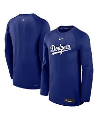 Nike Men's Royal Los Angeles Dodgers Authentic Collection Game Time Raglan Performance Long Sleeve T-Shirt
