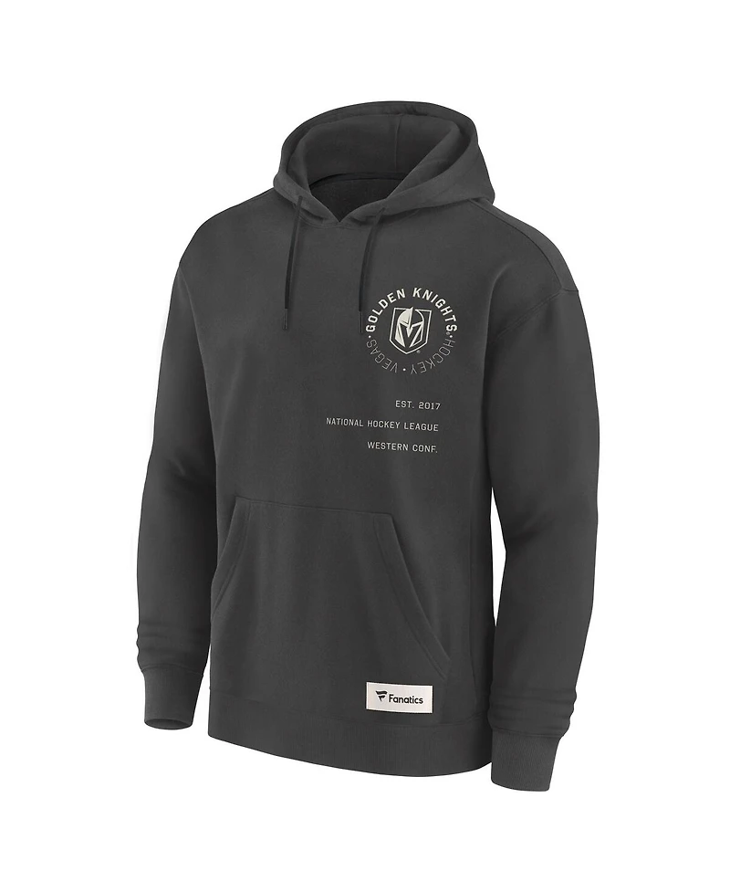 Fanatics Men's Charcoal Vegas Golden Knights Future Ground Info Pullover Hoodie