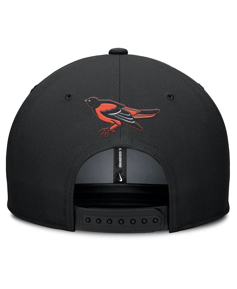 Nike Men's Gray/Black Baltimore Orioles Pro Performance Snapback Hat
