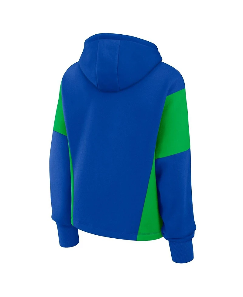 Fanatics Women's Blue Seattle Sounders Fc Oversized Goalkeeper Legacy Pullover Hoodie