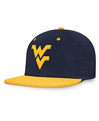 Nike Men's Navy West Virginia Mountaineers On-Field Dugout True Performance Fitted Hat