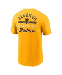 Nike Men's Gold San Diego Padres 2-Hit T-Shirt