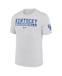 Nike Men's Ash Kentucky Wildcats Velocity Baseball Wordmark Stack Performance T-Shirt