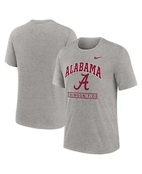 Nike Men's Heather Gray Alabama Crimson Tide Arch Over Logo Tri-Blend T-Shirt