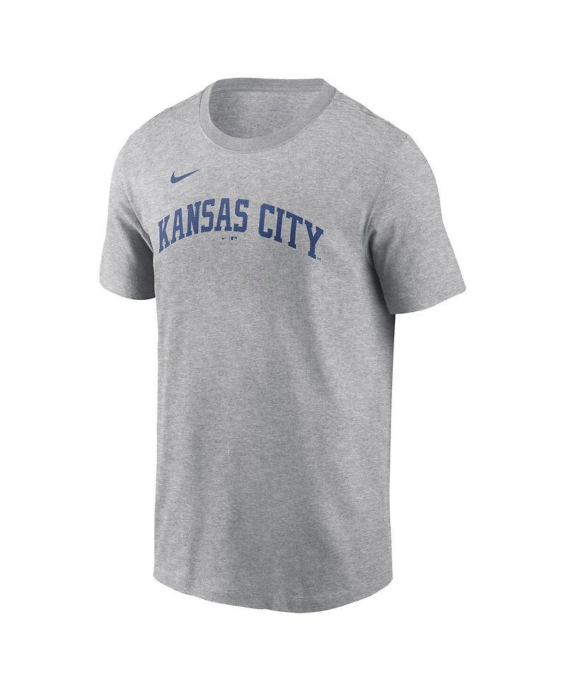 Nike Men's Bobby Witt Jr. Gray Kansas City Royals Fuse Name Number T-Shirt