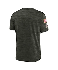 Nike Men's Olive Green Bay Packers Salute to Service Velocity Team T-Shirt