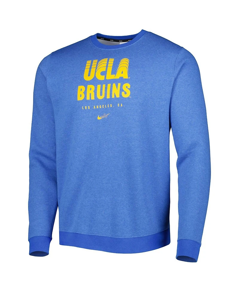 Men's Nike Blue Ucla Bruins Vault Stack Club Fleece Pullover Sweatshirt