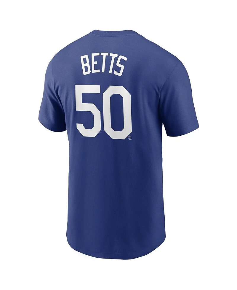 Men's Nike Mookie Betts Royal Los Angeles Dodgers Name and Number T-shirt
