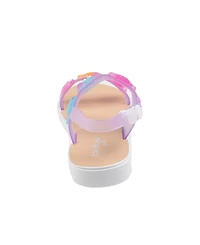 Bebe Toddler Girls glitter Straps and Charms Sandals