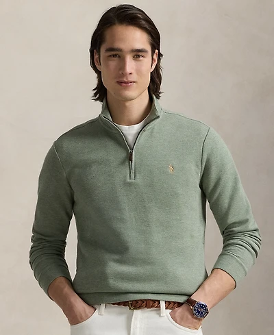 Polo Ralph Lauren Men's Double-Knit Mesh Quarter-Zip Pullover
