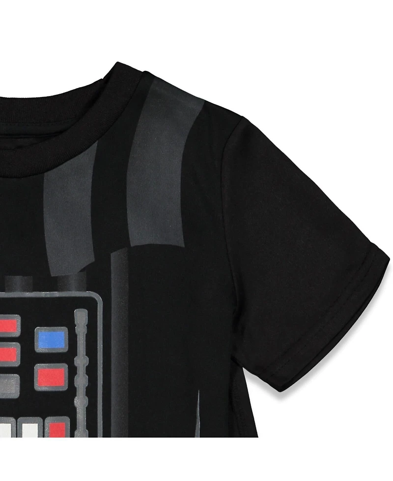 Star Wars Darth Vader Costume T-Shirt Shorts & Cape 3 Piece