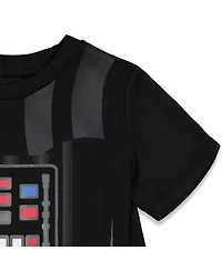 Star Wars Darth Vader Costume T-Shirt Shorts & Cape 3 Piece