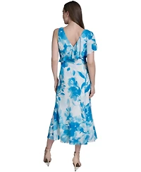 Halston Women's Floral-Print Ruffled One-Shoulder Dress