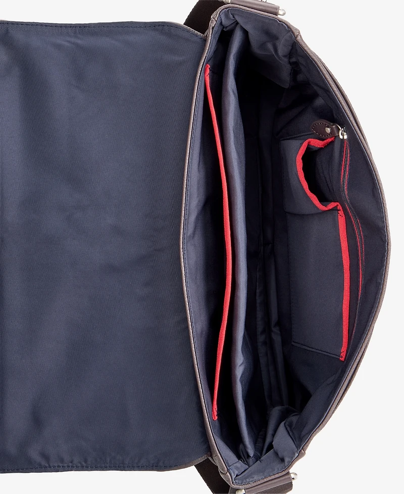 Tommy Hilfiger Men's Pebble Faux-Leather Leo Messenger Bag