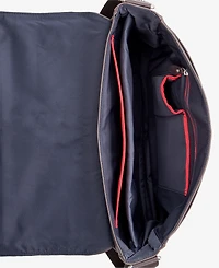 Tommy Hilfiger Men's Pebble Faux-Leather Leo Messenger Bag