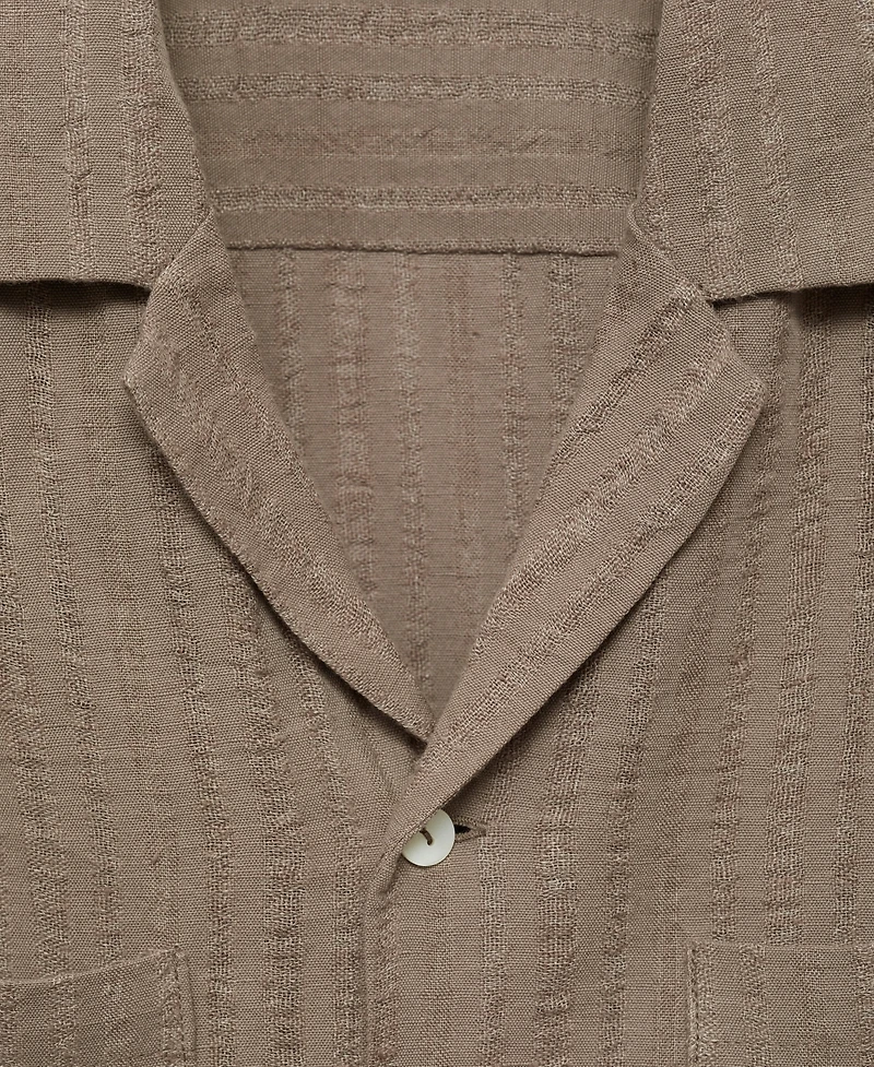 Mango Men's Slim-Fit Cotton-Blend Shirt