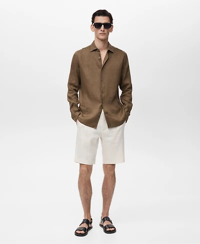 Mango Men's Tailored Linen Shorts