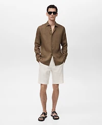 Mango Men's Tailored Linen Shorts