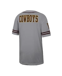 Colosseum Men's Gray Wyoming Cowboys Free Spirited Baseball Jersey