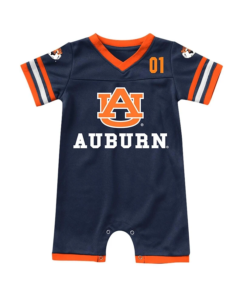 Colosseum Navy Auburn Tigers Bumpo Football Romper Shorts