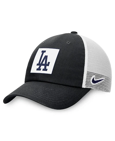 Nike Men's Black Los Angeles Dodgers Rise Adjustable Trucker Hat