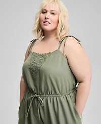 And Now This Trendy Plus Drawstring-Waist Jumpsuit, Exclusively at Macy's