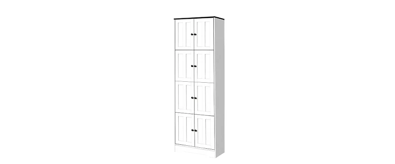 Bathroom standing storage cabinet with 3 drawers and 1 door-White