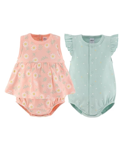 The Peanutshell Baby Girls Rompers - 2 Pack