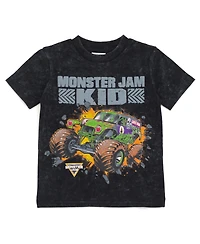 Monster Jam Toddler Boys Vintage Wash Matching Family T-Shirt to Adult Grave Digger