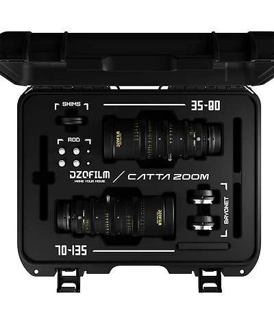 Dzofilm Catta 35-80mm and 75-135mm T2.9 Cine Lens Bundle for Sony E, Black