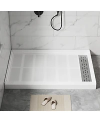 Casainc 48"W X 36"D Smc Single Threshold Shower Base Anti-Slip Shower Pan