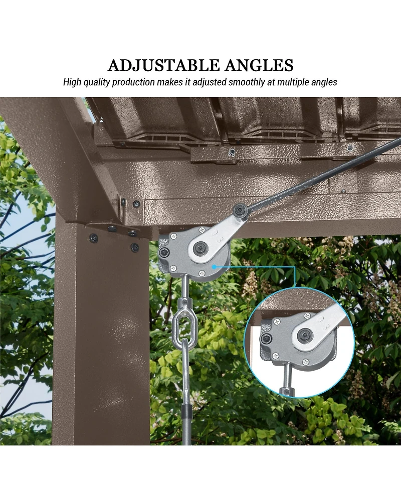 Mondawe 10x10FT Louvered Pergola Outdoor Aluminum