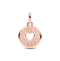 Pandora Rose Gold-Plated Hearts Medallion Charms