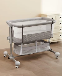 Sunveno Baby Bassinet Bedside Crib with Mosquito Net