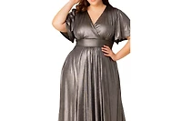 Kiyonna Plus Evania Metallic Evening Gown