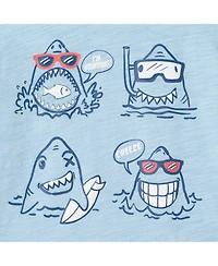 Andy & Evan Toddler Boys Toddler/Child Short Sleeve Tee French Terry Set