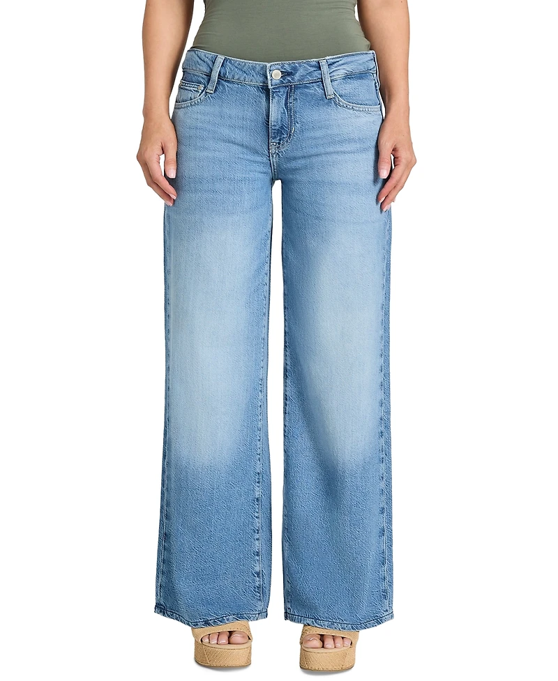 Guess Women's Mid Rise Wide-Leg Palazzo Jeans