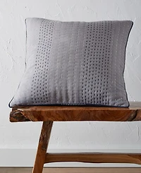 Oake Pick Stitch Decorative Pillow, 22" x 22", Exclusively at Macy's