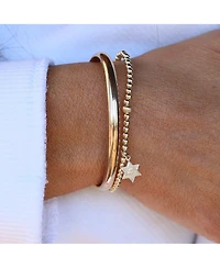 Non-Tarnishing 3mm Gold Filled Ball and Star of David Charm