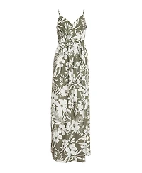 Quiz Women's Crepe Tropical Wrap Maxi Dress