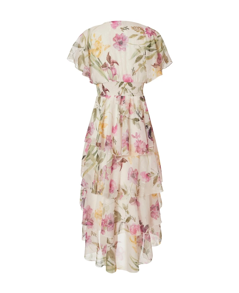 Quiz Women's Floral Chiffon Tiered Maxi Dress