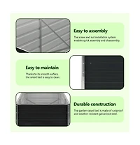 Garden Raised Bed Galvanized Steel 236.2"x31.5"x17.7" Anthracite