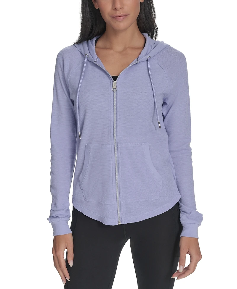 Calvin Klein Performance Ruched-Sleeve Zip Hoodie