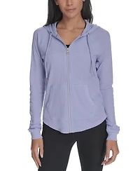 Calvin Klein Performance Ruched-Sleeve Zip Hoodie