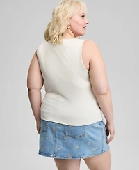 And Now This Trendy Plus Size Button-Front Tank Top, Exclusively at Macy's