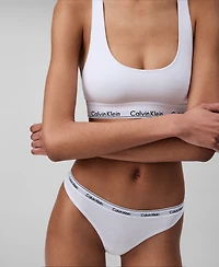 Calvin Klein Women's Modern Logo 3-Pack Thong Underwear QD5209