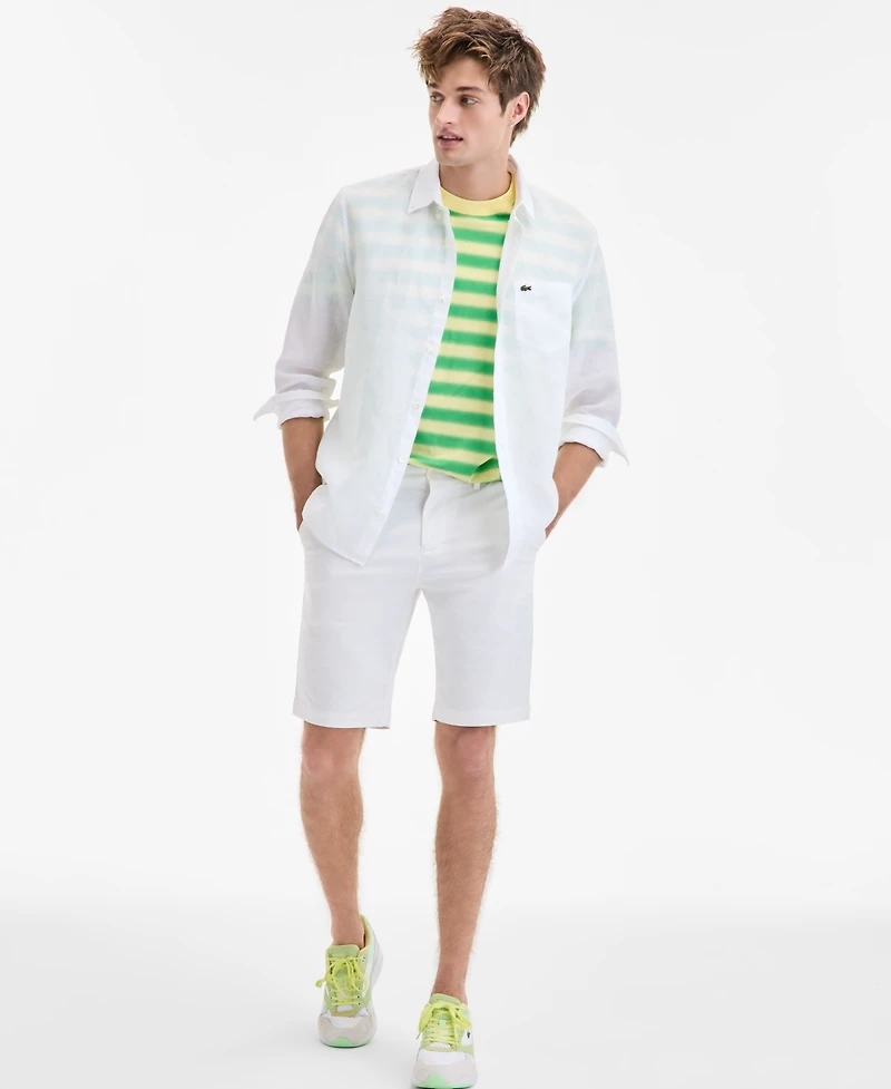 Lacoste Men's Regular-Fit Linen Shirt